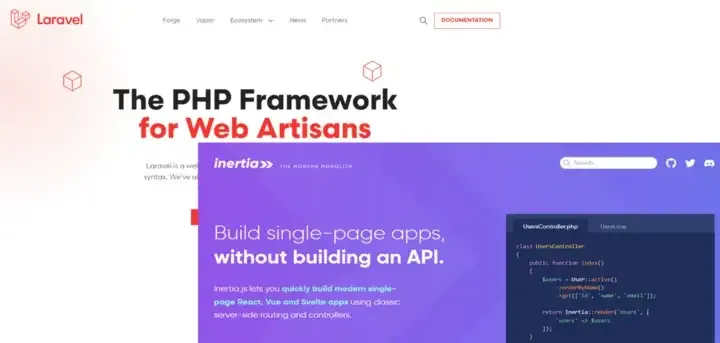 Laravel and inertia JS