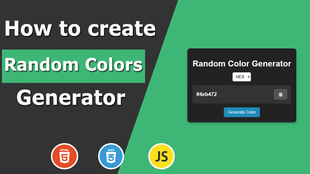 🍭 Creating a Random Color Generator with Copy-to-Clipboard 📋 in HTML, CSS, and JavaScript